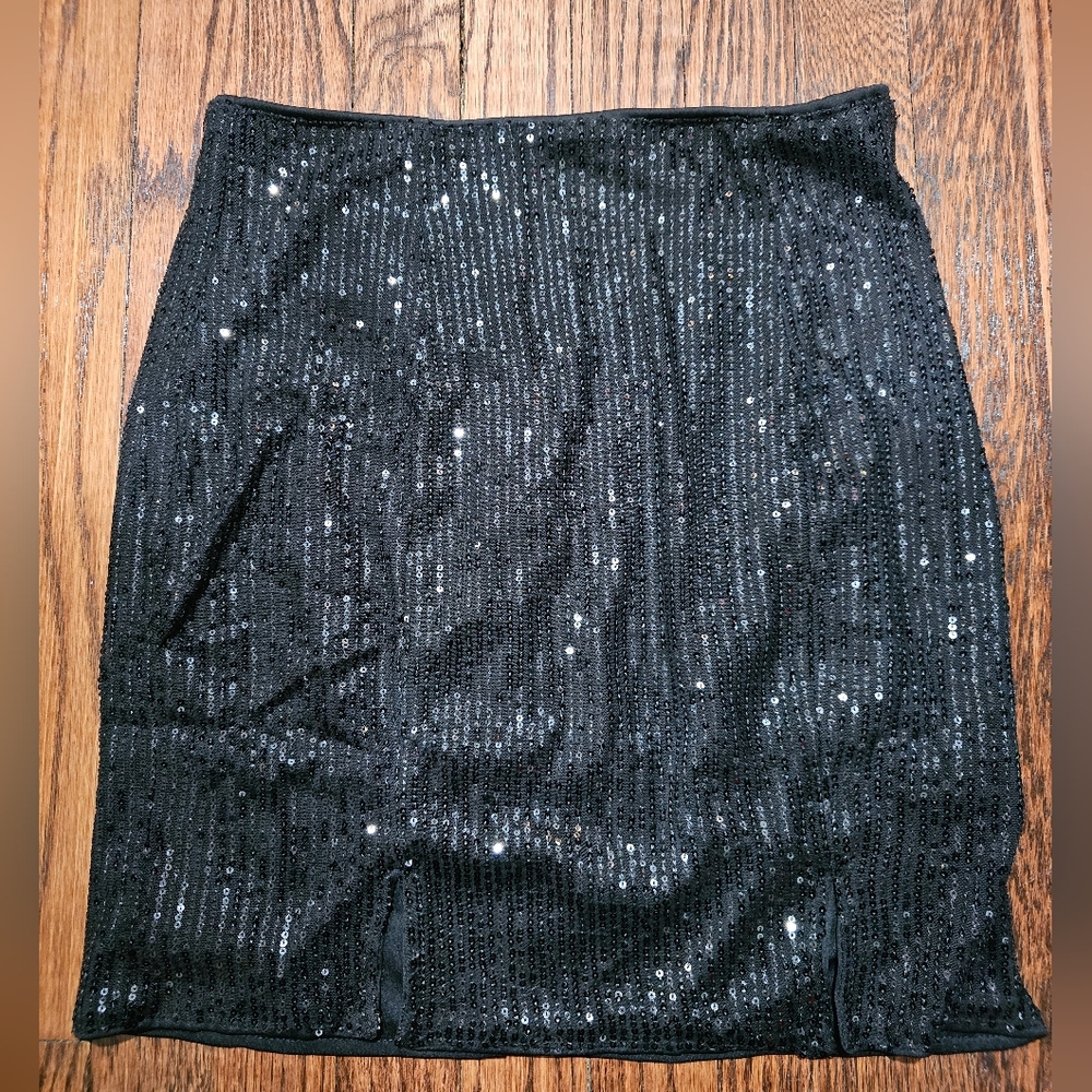 Tipsy Elves Black Sequin Skirt